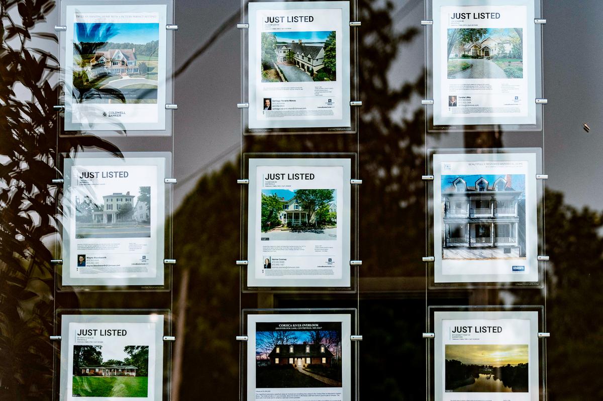  A realitors listings are advertised in a window in Centreville, Maryland, on July 6, 2021. (Photo by JIM WATSON / AFP) (Photo by JIM WATSON/AFP via Getty Images)