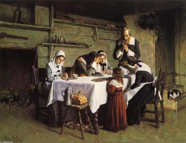 “Pilgrims’ Grace,” 1897, by Henry Mosler. Allentown Art Museum of the Lehigh Valley. (Public Domain)