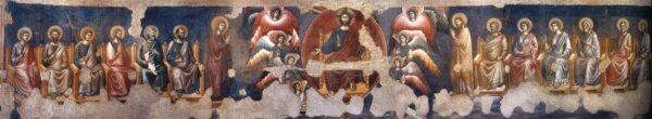 A detail of “The Last Judgment,” circa 1293, by Pietro Cavallini (fragments of a fresco cycle in St. Cecilia in Trastevere, Rome). Approximately 10 1/2 feet by 46 feet. (Public Domain)