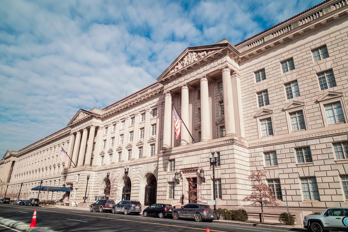 The U.S. Department of Commerce building in Washington. (Photo by Peter Silverman Photo/Shutterstock)