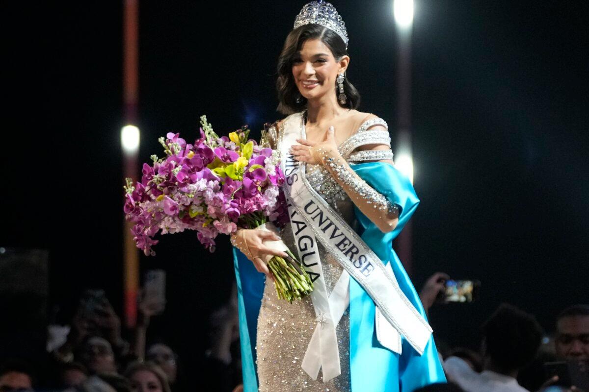 Miss Nicaragua Sheynnis Palacios smiles after being crowned Miss Universe at the 72nd Miss Universe Beauty Pageant in San Salvador, El Salvador, on Nov. 18, 2023. (Moises Castillo/AP Photo)
