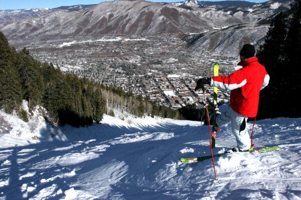 A skier looks down the mountain at Aspen, Colo. (Lev Akhsanov/Dreamstime)