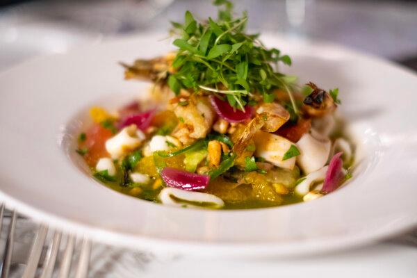 Grilled ceviche is on the menu at The Avery Brasserie in Boise. (Benjamin Myers/TNS)