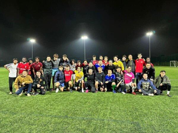 On the evening of Oct. 28, KONGER LEGEND had a friendly match with a U15 team from an international school in the southern part of the UK. (Provided by Konger FC)