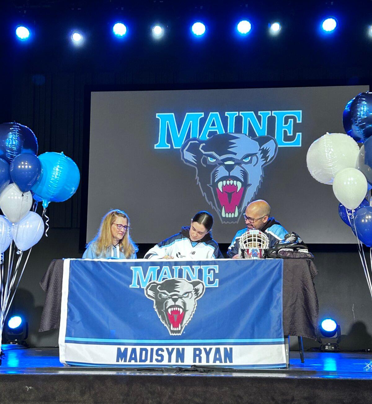 Madisyn Ryan, a 17-year-old senior at Crossroads Christian High School in Corona, Calif., who has committed to play women’s college hockey at the University of Maine. (Courtesy of Madisyn Ryan)