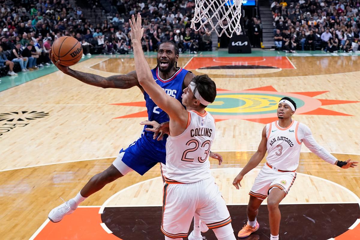 George, Leonard Lead Clippers Past Spurs 124–99, Extending San Antonio’s Skid to 9 Straight
