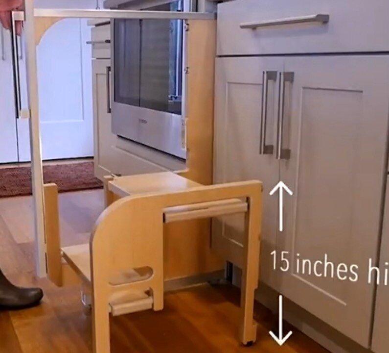 A Modern Retractable Kitchen Step