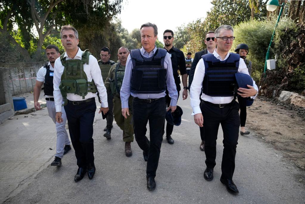 UK Foreign Secretary David Cameron Visits Israel After Ceasefire Deal Reached