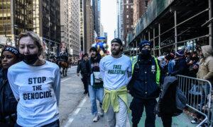 Leftist Group Disrupts Macy’s Thanksgiving Day Parade to Protest Israel-Hamas War