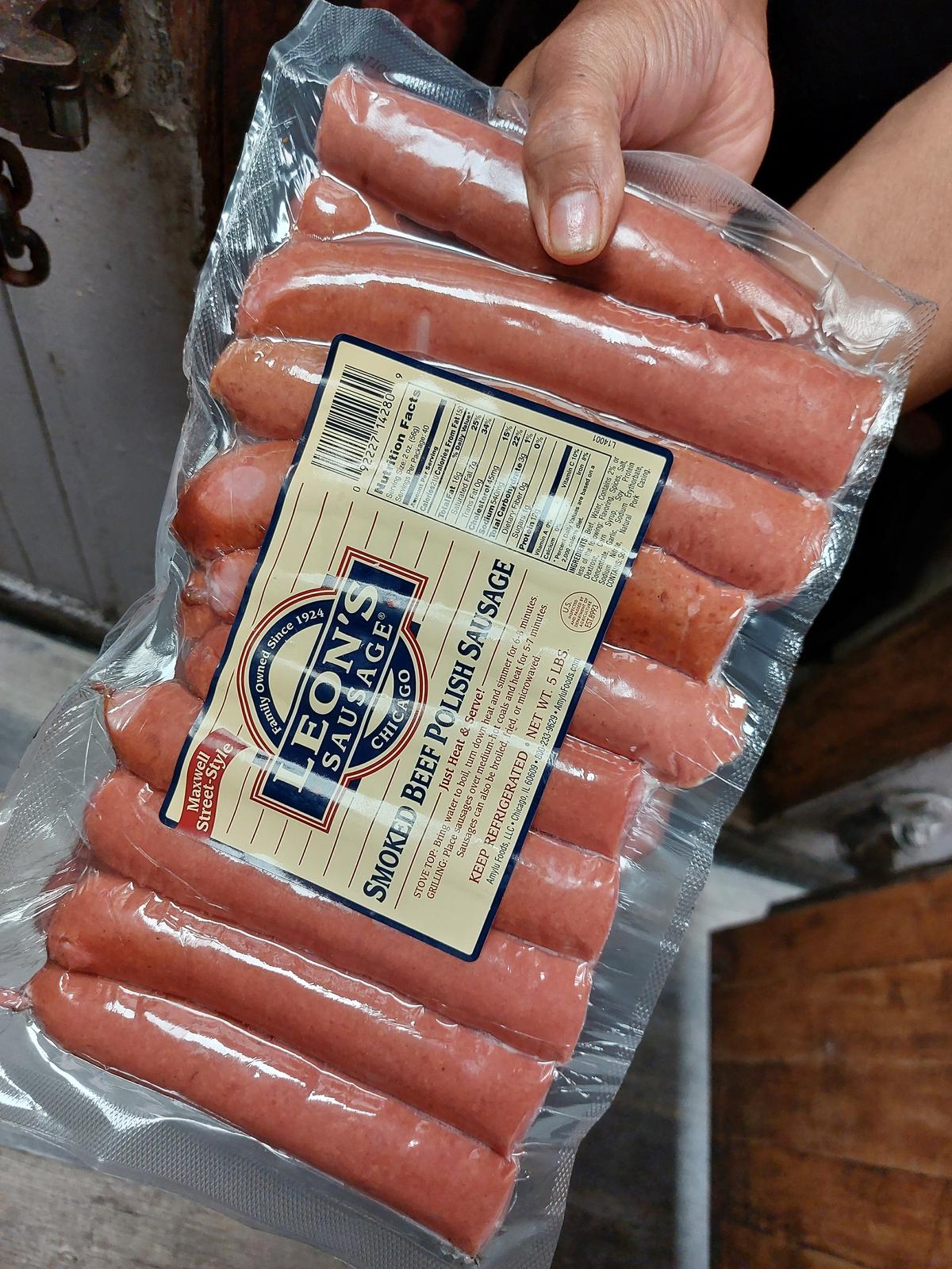 Whitmore’s Bar-B-Q uses smoked beef Polish sausages pre-cut to bun length, deep-fried for a nice, uniform bite. (Kevin Revolinski)