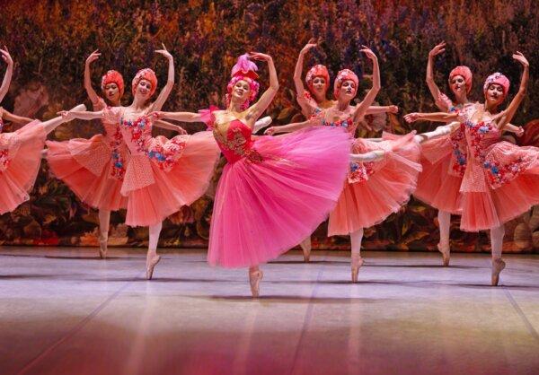 The Fairy Godmother dances with the ensemble, in "Cinderella." (World Ballet)