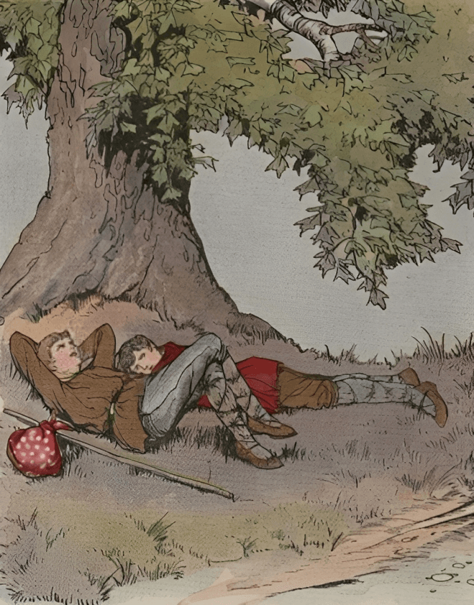 "The Plane Tree,” illustrated by Milo Winter, from “The Aesop for Children,” 1919. (PD-US)