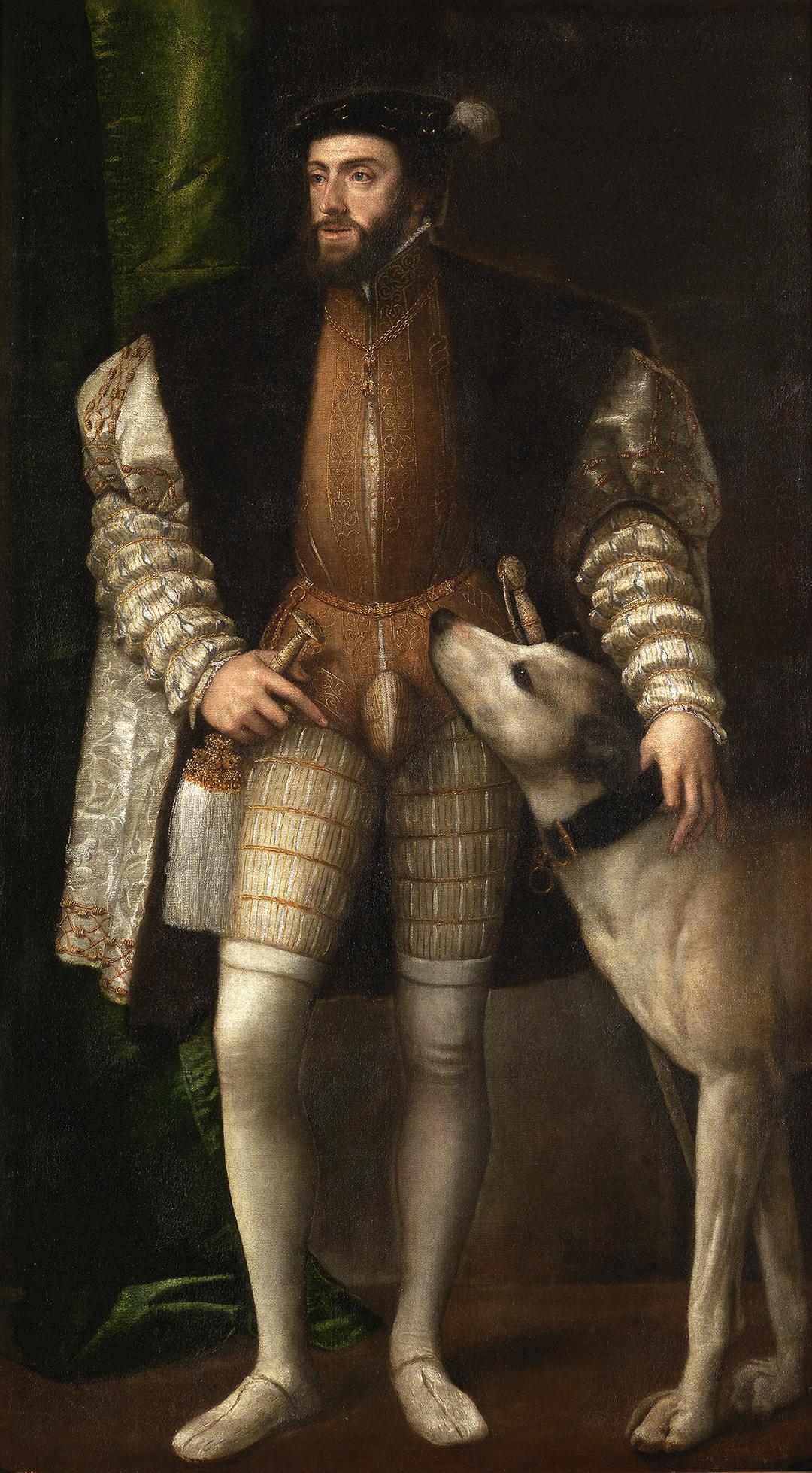 "Portrait of Charles V With a Dog," 1533, by Titian. Oil on canvas. The Prado Museum, Madrid. (Public Domain)