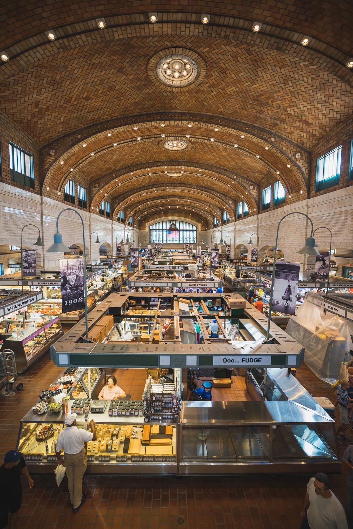 Westside Market is located in a handsome 1912 building in Ohio City, Ohio. (Matt Shiffler/Courtesy of Destination Cleveland)