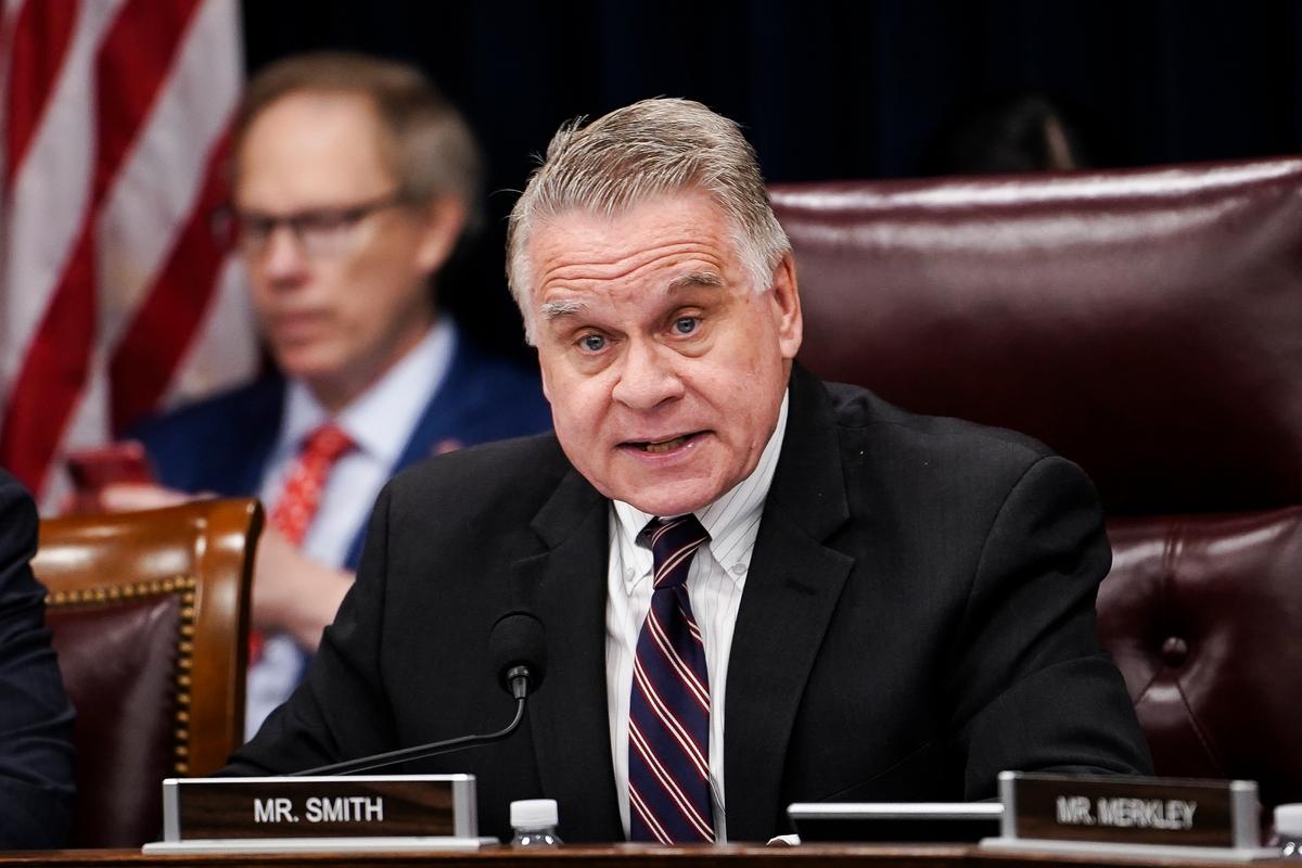 Rep. Chris Smith (R-N.J.) speaks during a hearing about “Corporate Complicity: Subsidizing the PRC’s Human Rights Violations” in Washington on July 11, 2023. (Madalina Vasiliu/The Epoch Times)