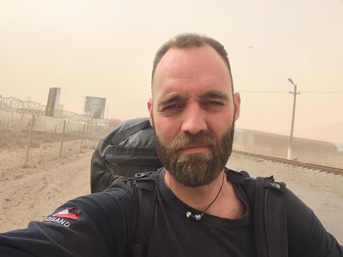 Mr. Pedersen at the Afghanistan-Turkmenistan border in 2018. (Courtesy of <a href="https://thorpedersen.dk/">Thor Pedersen</a>)