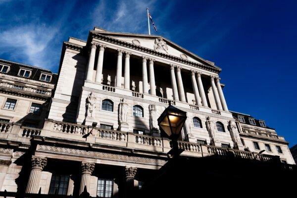 A general view of the Bank of England in London on Sept. 21, 2023. (Aaron Chown/PA Wire)