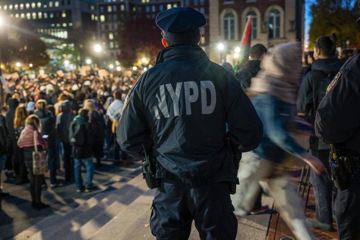 Posters of some of those kidnapped by Hamas in Israel are displayed on a pole outside of Cooper Union as tensions between supporters of Palestine and Israel increase on college campuses across the nation in New York City, on Oct. 30, 2023. (Photo by Spencer Platt/Getty Images)