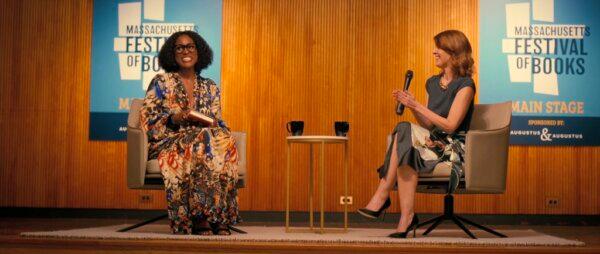 Sintara Golden (Issa Rae, L) and Paula Bateman (Miriam Shor), in “American Fiction.” (Amazon, MGM Studios)