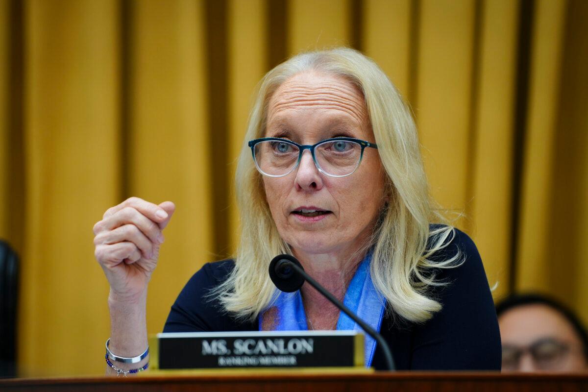 Rep. Mary Scanlon (D-Pa.) speaks during a hearing in Washington on Dec. 5, 2023. (Madalina Vasiliu/The Epoch Times)