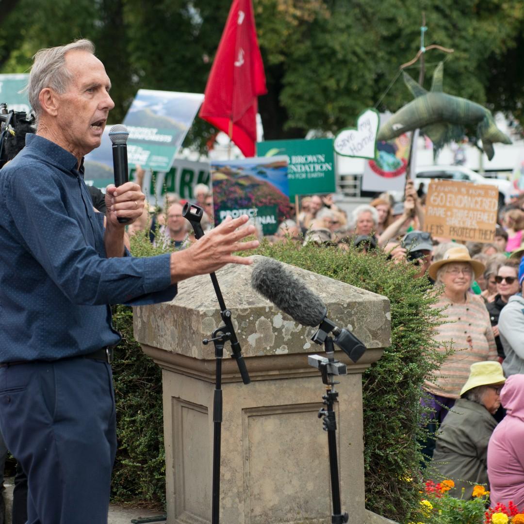 Former Australian Greens leader and environmentalist Bob Brown is facing one charge of trespass (Courtesy of Matthew Newton)