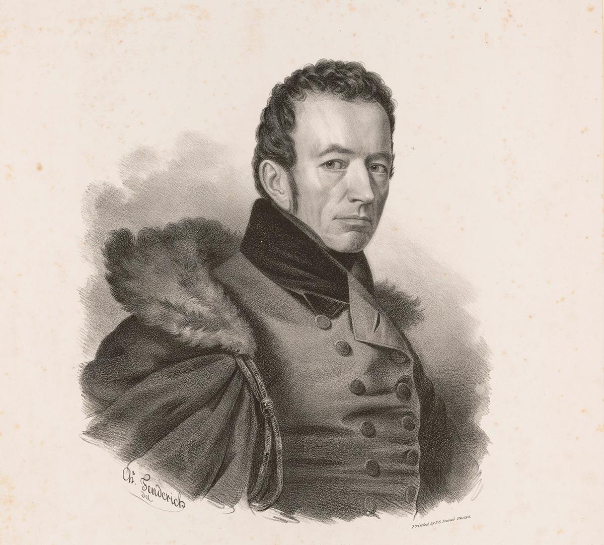 A lithograph of Joel Roberts Poinsett, Secretary of War, by Charles Fenderich in 1838. Library of Congress. (Public Domain)