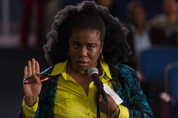 Don’t mess with a determined momma bear: Virginia Walden Ford (Uzo Aduba) begins to find her voice, in “Miss Virginia.” (Vertical Entertainment)