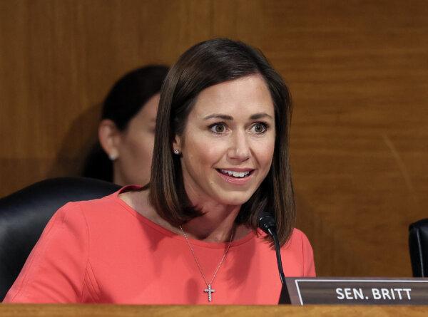 Sen. Katie Britt (R-Ala.) speaks during the Senate Appropriations Committee hearing on the Special Diabetes Program in Washington on July 11, 2023. (Jemal Countess/Getty Images for JDRF)