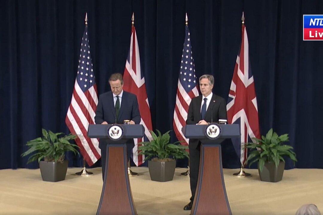 Blinken Hosts Britain’s Cameron at State Department