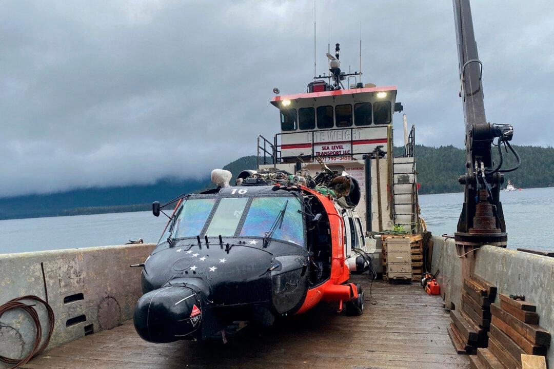 US Coast Guard Helicopter That Crashed During Rescue Mission in Alaska Is Recovered
