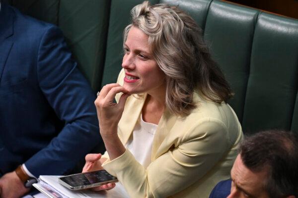 Home Affairs Minister Clare O'Neil reacts during Question Time at Parliament House in Canberra, Australia. (Martin Ollman/Getty Images)