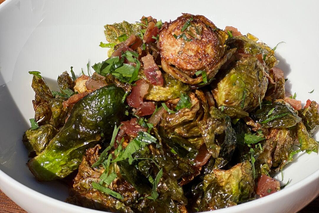 Lucia’s Maple Glazed Brussels and Bacon, a Glorious Dish