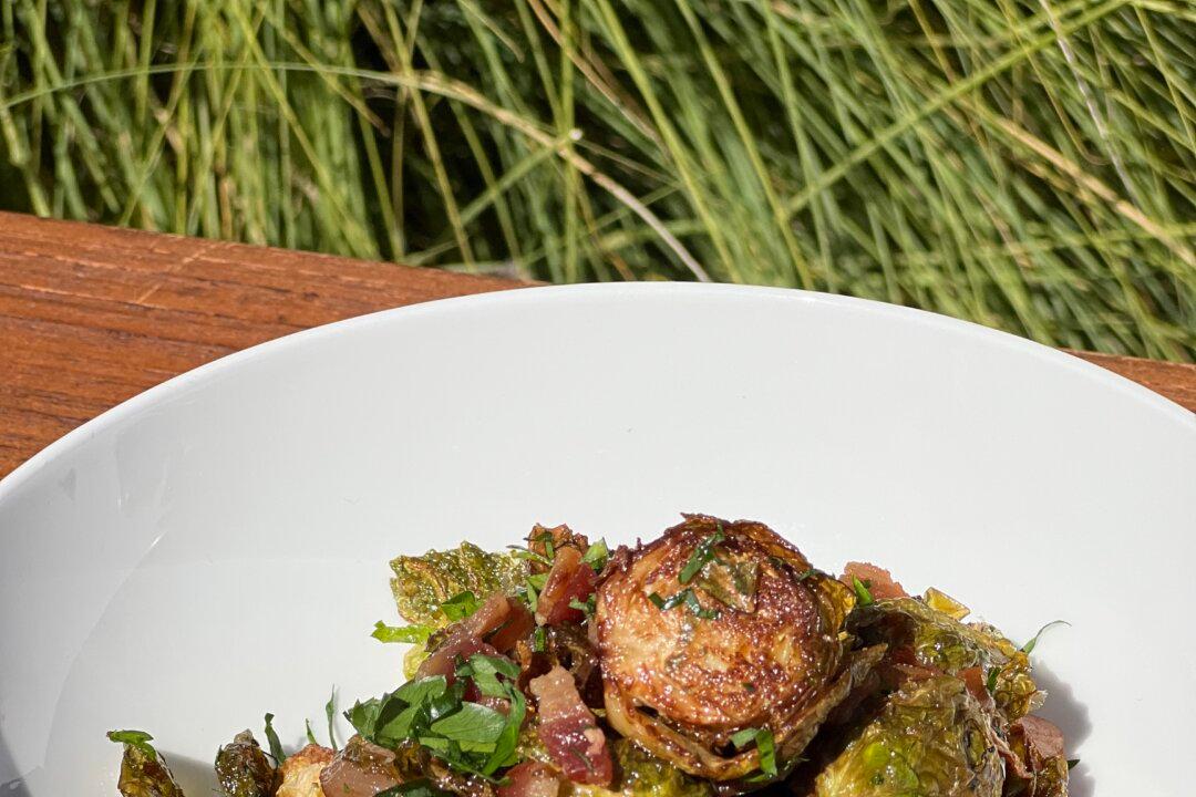Lucia’s Maple Glazed Brussels and Bacon, a Glorious Dish