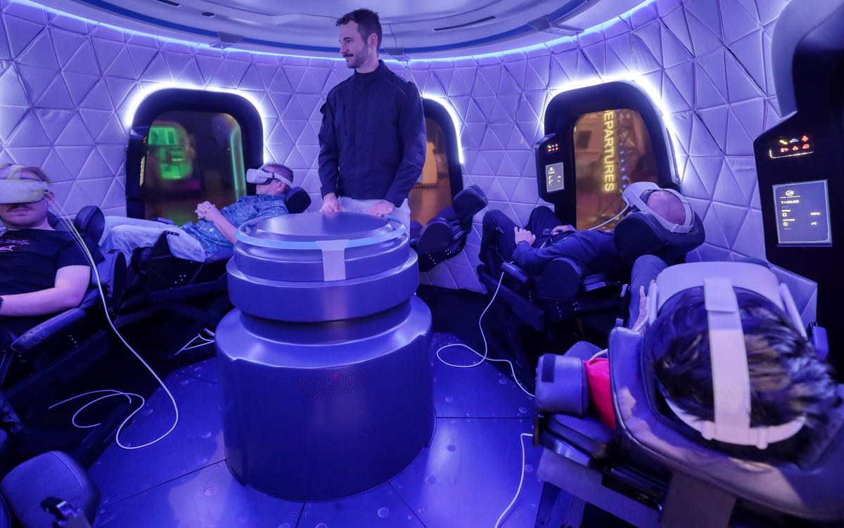 Fly Like Millionaires: Blue Origin Debuts Rocket Simulator at Kennedy Space Center Visitor Complex