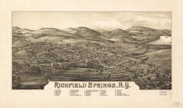 A circa 1885 postcard of Richfield, N.Y. C.H. Vogt & Son. (Public Domain)
