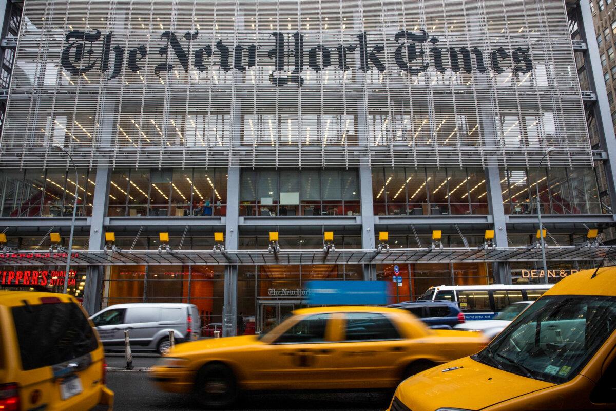 The New York Times no longer produces high quality journalism it was once known for. (Andrew Burton/Getty Images)