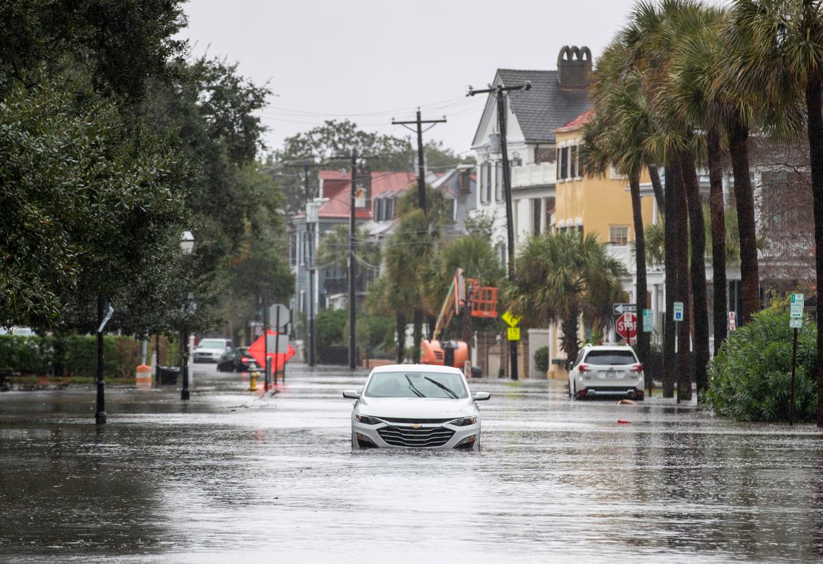 Storm Drenches Florida and Causes Floods in South Carolina as It Moves up East Coast