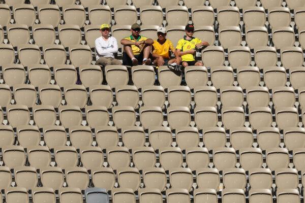 Fans watch the final session during day four of the Men's First Test match between Australia and Pakistan at Optus Stadium in Perth, Australia, on Dec. 17, 2023. (Paul Kane/Getty Images)