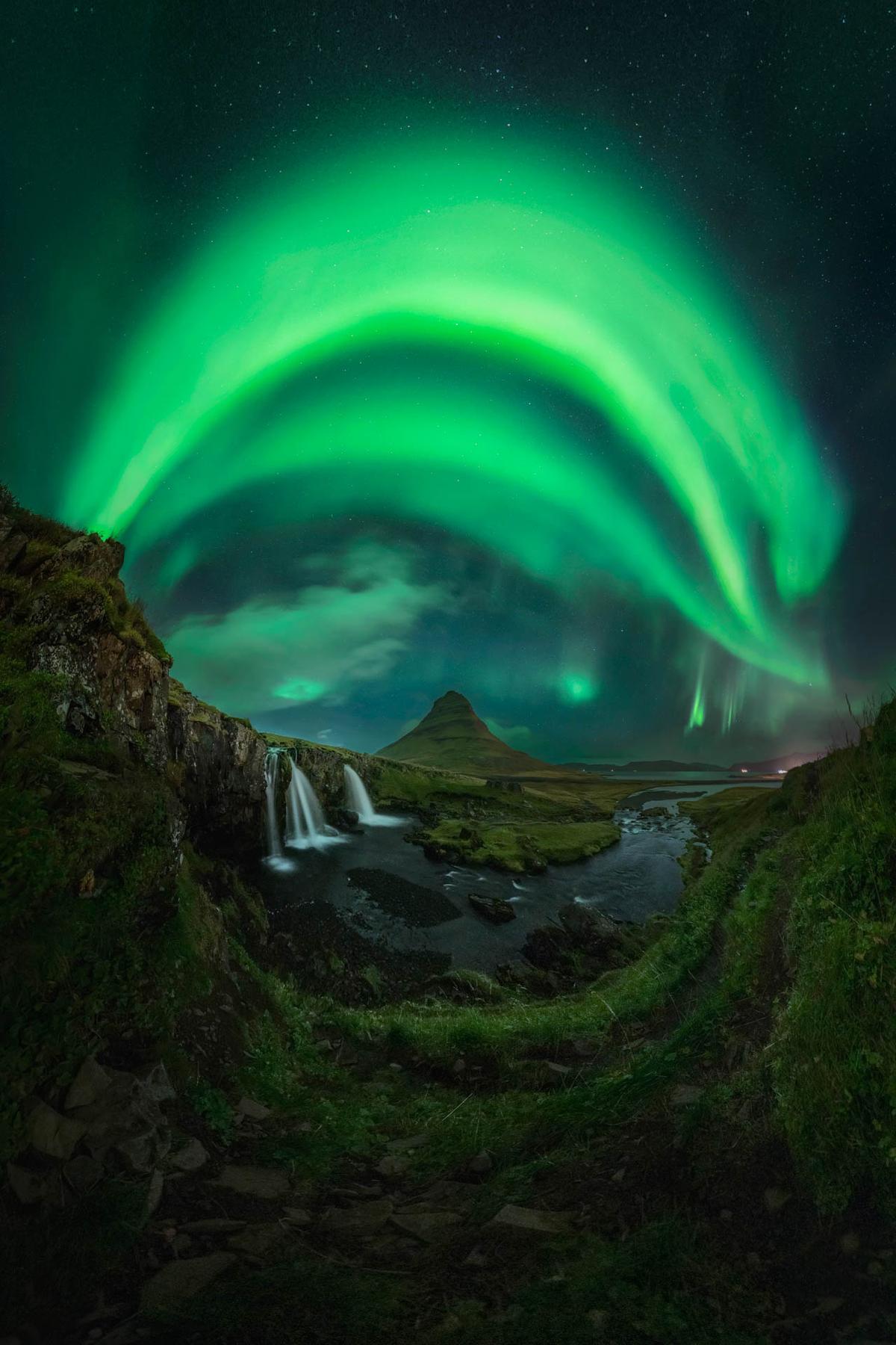 "Kirkjufell Explosion" by Marc Marco Ripoll. (Courtesy of Marc Marco Ripoll via Capture the Atlas)
