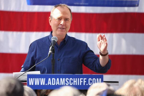 U.S. Rep. Adam Schiff speaks to supporters at a kickoff rally for his Senate campaign tour in Burbank, Calif., on Feb. 11, 2023. (Mario Tama/Getty Images)