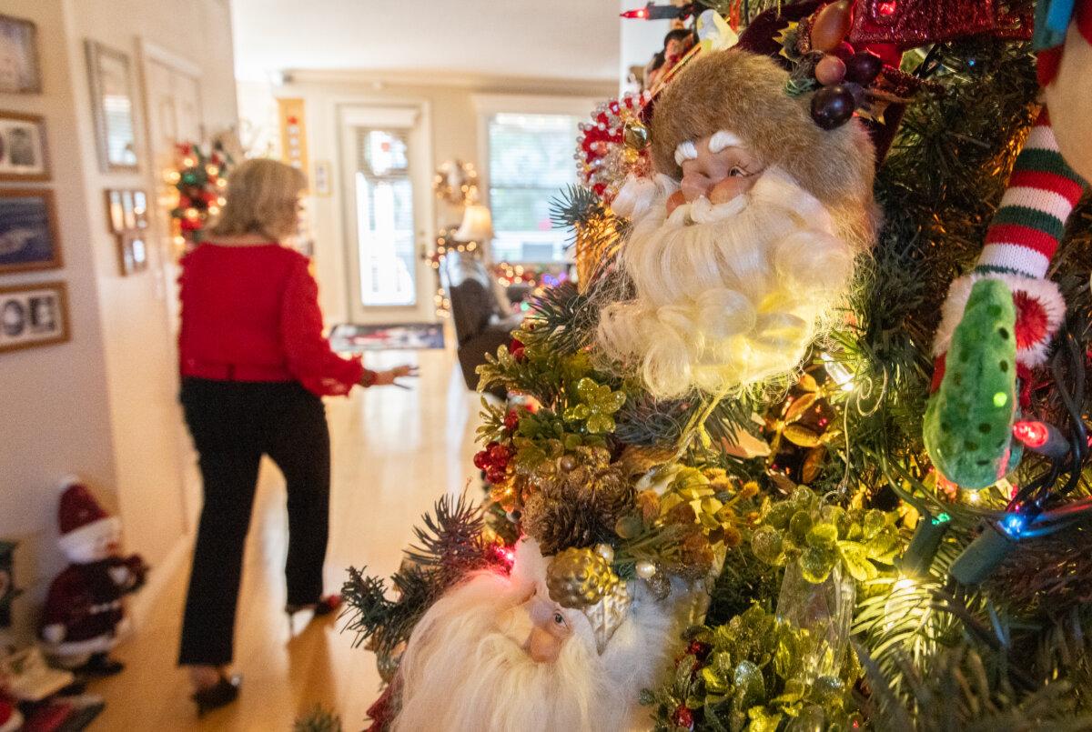 Christmas décor featuring various themes fills the home of the Nash and Lillestrand family in Chino Hills, Calif., on Dec. 12, 2023. (John Fredricks/The Epoch Times)