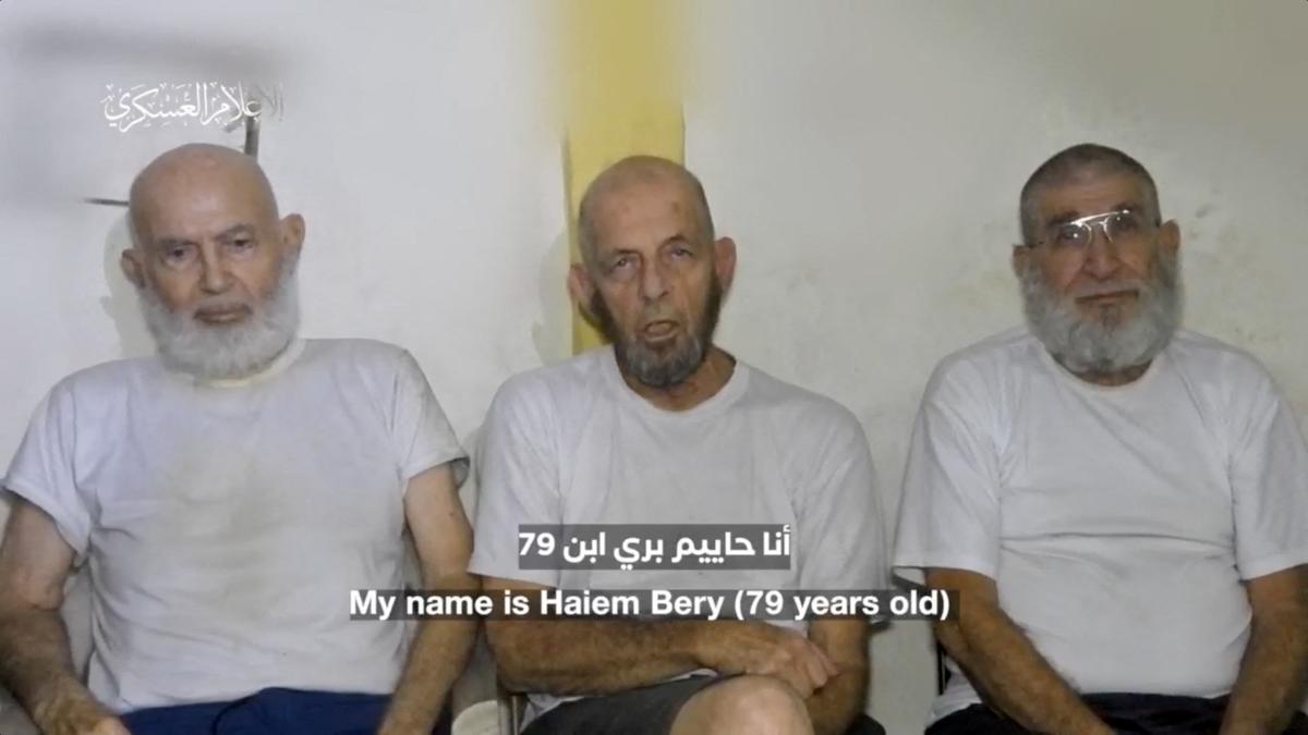 Hamas Posts Video of 3 Elderly Israeli Hostages