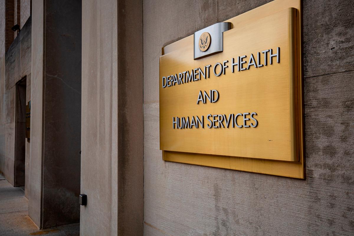 The Department of Health and Human Services building in Washington on July 22, 2019. (Alastair Pike/AFP via Getty Images)