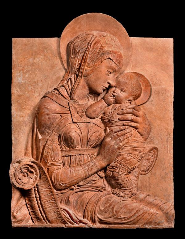 “Madonna of Via Pietrapiana,” circa 1450–1455, by Donatello. Terracotta; 33 7/8 inches by 25 1/4 inches by 4 7/8 inches. Bargello National Museum, in Florence, Italy. (Courtesy of Bargello National Museum)