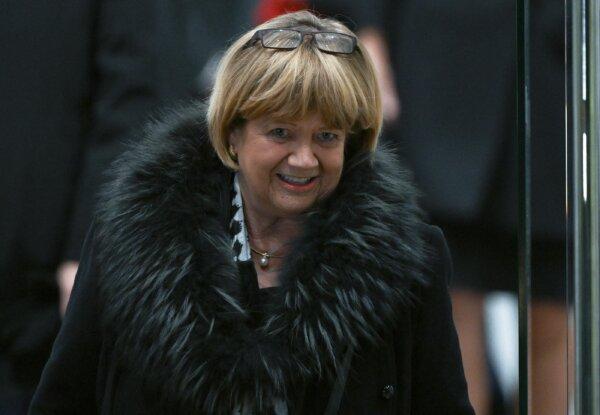 UK COVID-19 Inquiry chair, Baroness Heather Hallett, leaves the inquiry in London on Dec. 7, 2023. (Justin Tallis/AFP via Getty Images)