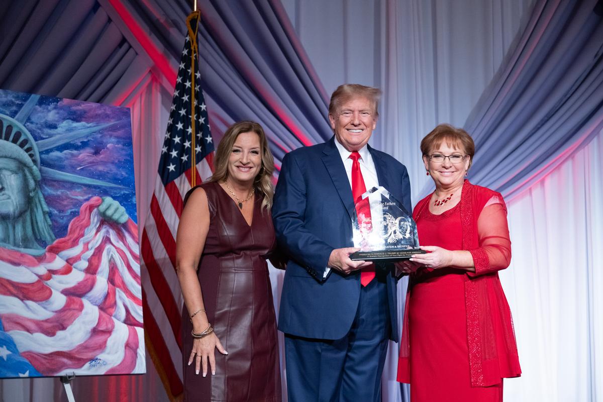 Trump Receives First Founding Fathers Award From Moms for America