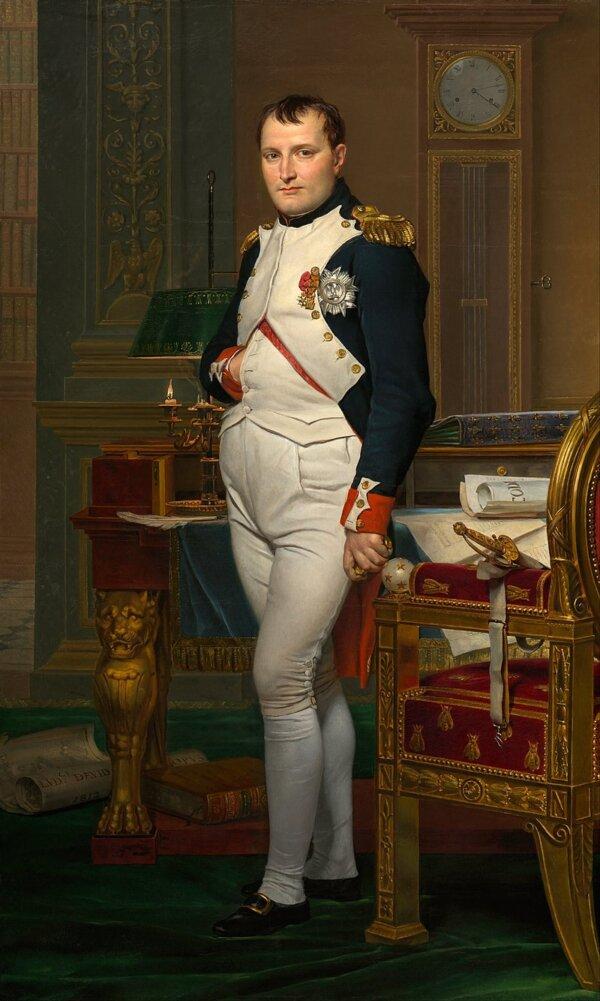 Napoleon in his study at the Tuileries, 1812, by Jacques-Louis David. (Public Domain)