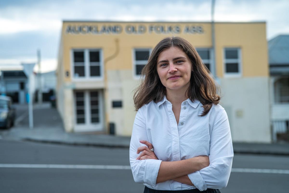 New Zealand Green party MP, Chloe Swarbrick, pictured in her electorate of Auckland Central (X / Twitter)