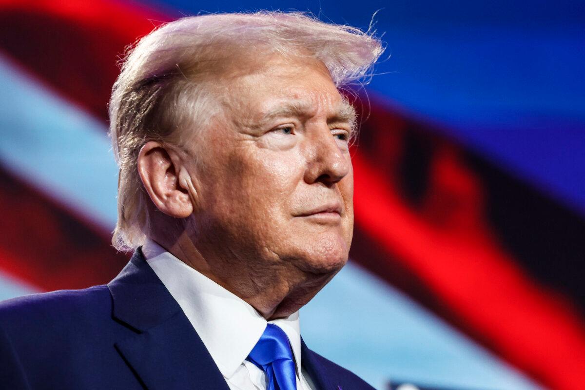Republican presidential candidate former President Donald Trump speaks at the Pray Vote Stand Summit in Washington, on Sept. 15, 2023. (Anna Moneymaker/Getty Images)