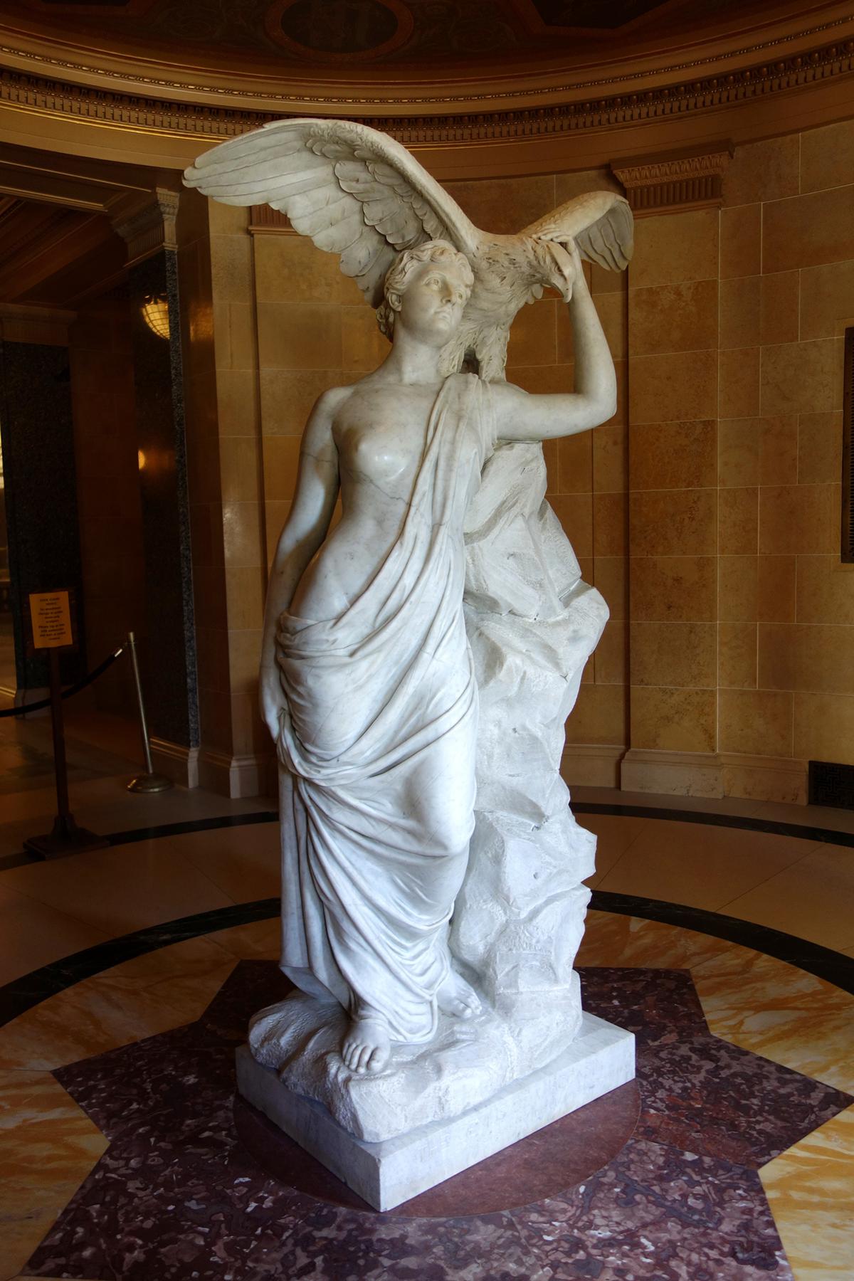 First exhibited at the World's Columbian Exposition in 1893, "Genius of Wisconsin" by Helen Farnsworth Mears is housed at the Wisconsin State Capitol building in Madison, Wisconsin. (Public Domain)